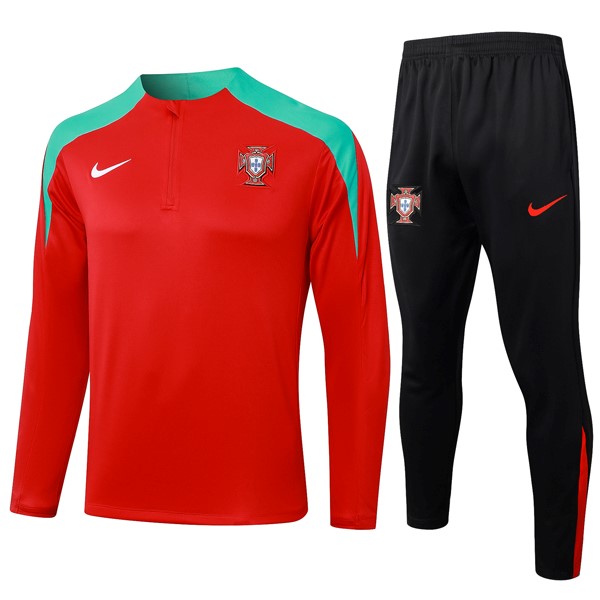 Felpa Allenamento Portogallo 2024-2025 Rosso Verde 3